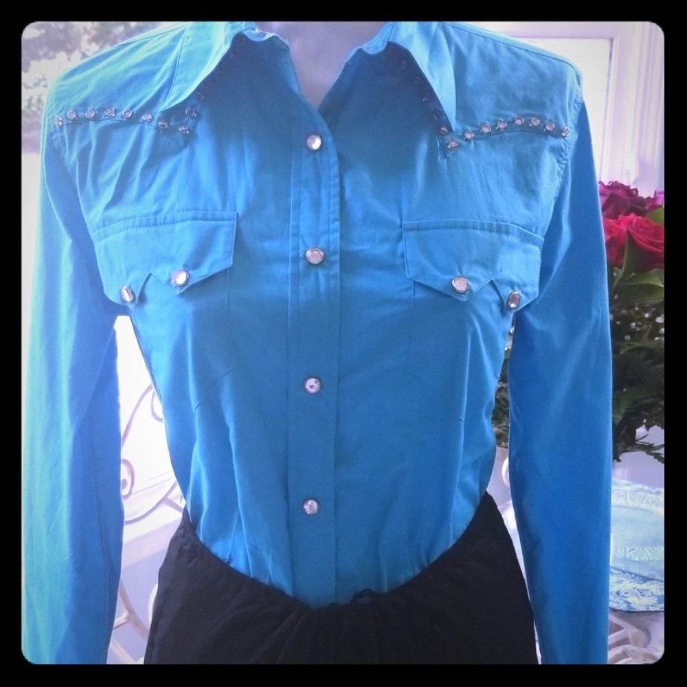 Blue Western Shirt